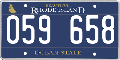 RI license plate 059658