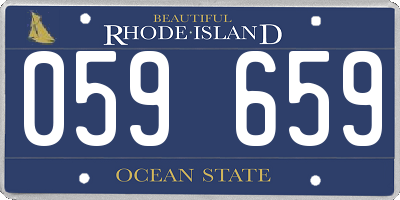 RI license plate 059659