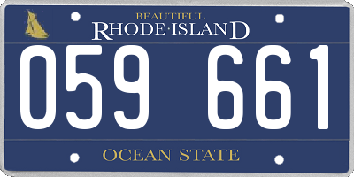 RI license plate 059661