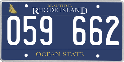 RI license plate 059662