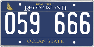 RI license plate 059666