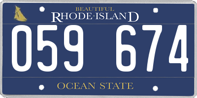 RI license plate 059674