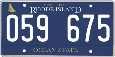 RI license plate 059675