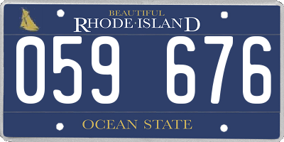 RI license plate 059676