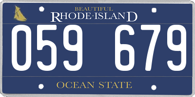 RI license plate 059679