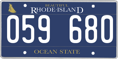 RI license plate 059680