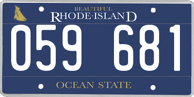 RI license plate 059681