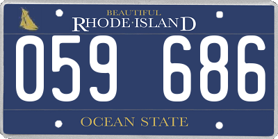RI license plate 059686