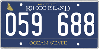 RI license plate 059688