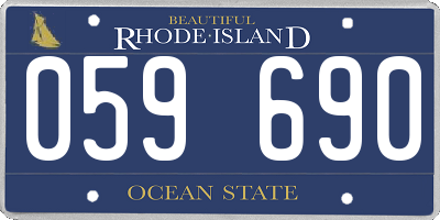 RI license plate 059690