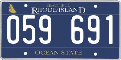 RI license plate 059691