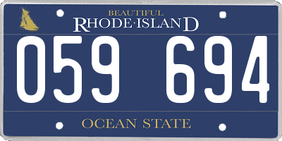 RI license plate 059694