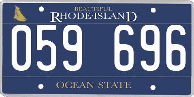 RI license plate 059696
