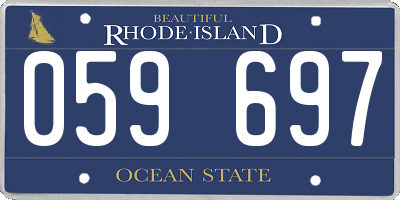 RI license plate 059697