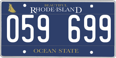 RI license plate 059699