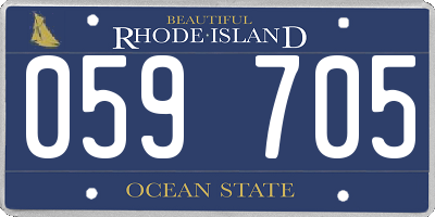 RI license plate 059705