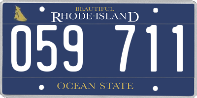 RI license plate 059711