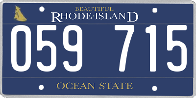 RI license plate 059715