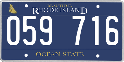 RI license plate 059716