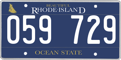 RI license plate 059729