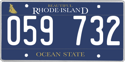 RI license plate 059732