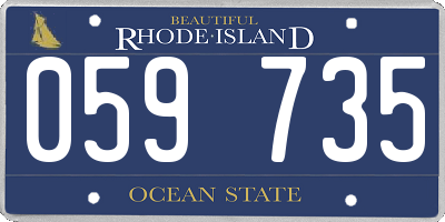 RI license plate 059735