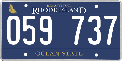 RI license plate 059737