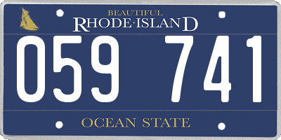 RI license plate 059741