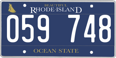 RI license plate 059748