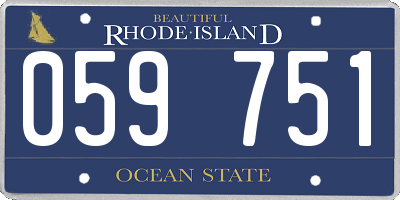 RI license plate 059751