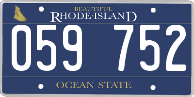 RI license plate 059752