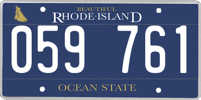 RI license plate 059761