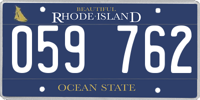 RI license plate 059762
