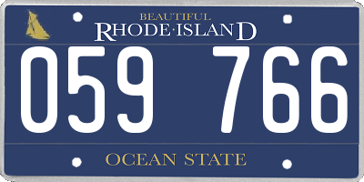 RI license plate 059766