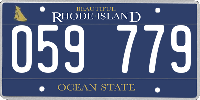 RI license plate 059779