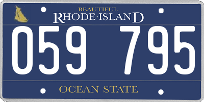 RI license plate 059795