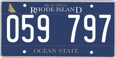 RI license plate 059797
