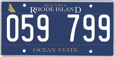 RI license plate 059799