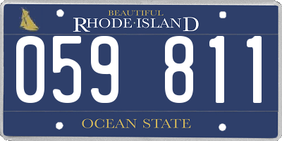 RI license plate 059811
