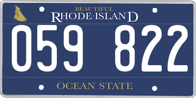 RI license plate 059822