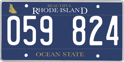 RI license plate 059824