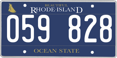 RI license plate 059828