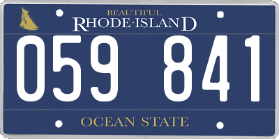 RI license plate 059841