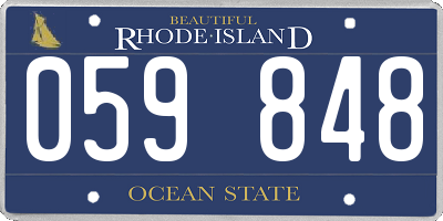 RI license plate 059848