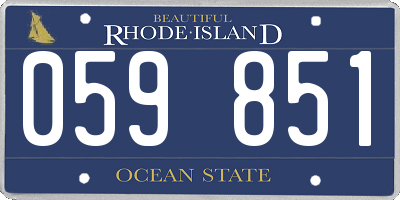RI license plate 059851