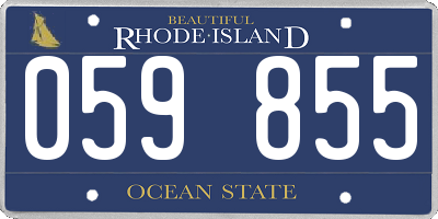 RI license plate 059855