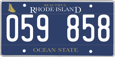 RI license plate 059858