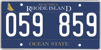 RI license plate 059859