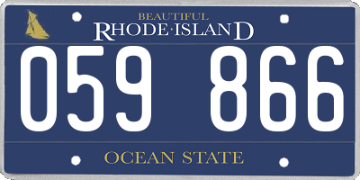 RI license plate 059866