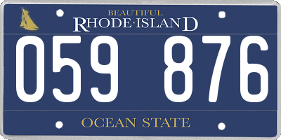 RI license plate 059876
